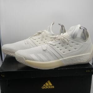 NEW Adidas James Harden Vol. 2 White Gray Shoes Sneakers Men's 18